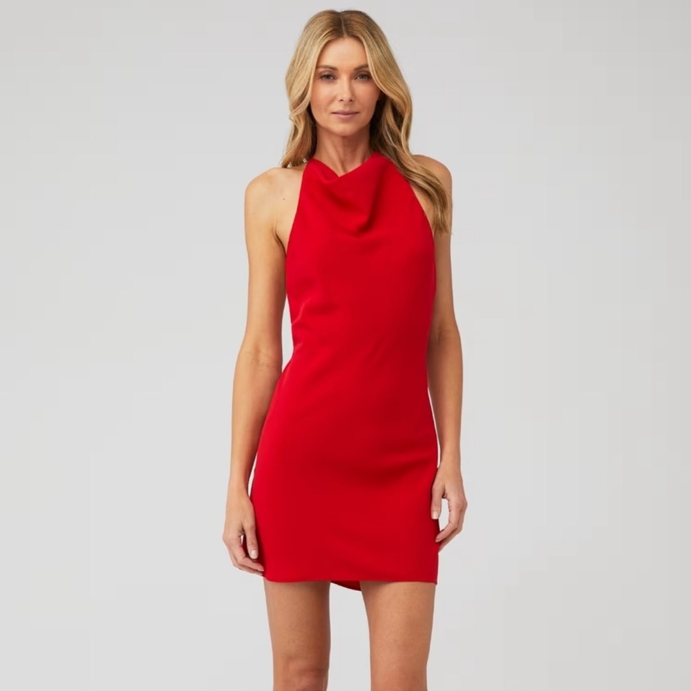 Amanda Uprichard Red Halter Dress